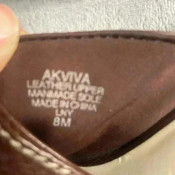 Anne Klein iflex women’s Brown Leather Akviva Slip On Shoes Mules Size 8 prelove - Picture 7 of 7